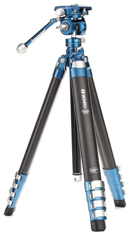 Benro CyanBird CF 2 Series Carbon Fiber 5-Section Travel Tripod with FS20PROC501 Hybrid Photo/Video Head – Lightweight, Compact, Multi-Angle Support for Creators (TCBC25FS20P501)
