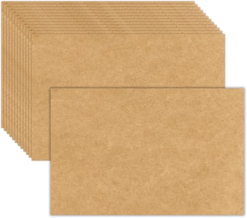 100 Stück Kraftpapier Karten A6, 250g/m² Blanko Postkarten, Braunes Kraftpapierkarten Papier Karten Karteikarten zum Selbstgestalten für DIY Kreative Craft Hochzeitskarte Grußkarten
