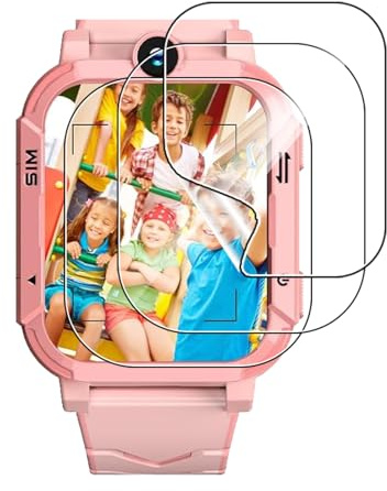 NUCNOK 3 Pack Protector Pantalla para Blackview Z20 Kids Smartwatch,Hidrogel Film HD Transparente Flexible Película,Cobertura Completa,Sin Burbujas,Antiarañazos