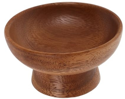 BESPORTBLE Petit Plateau à Bijoux Rangement Multifonction Pied en Bois de Noyer Vintage Élégant pour Petits Objets, pour Décoration de Chambre et Bureau