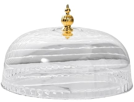 Sharplace Coprivivande Torta Trasparente Cupola in Pp, Coperchio per Piatti da Portata di Cloche, Campana di Trasparenti per Dessert, Formaggio, Muffin, Caramelle, 30 cm