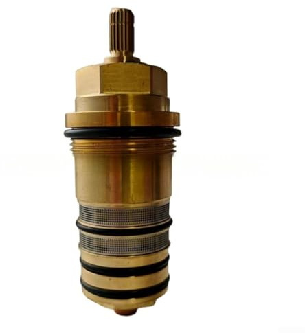 Thermostatkartusche 3/4 Zoll aus Messing für 94282000, präzise Temperaturregelung mit konstantem Wasserfluss, Kartusche Messing für Duschthermostat, Dusche Badarmatur