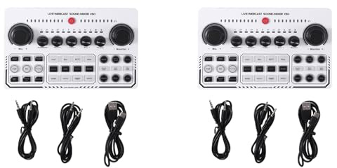 Yoeruers 2Ensemble X50 Studio D'Enregistrement Professionnel Cartes Son Carte Son USB Interface de Mixage Audio de Diffusion en Direct pour la Diffusion en Direct