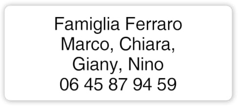 MYGOODPRICE - Targhetta per cassetta postale personalizzata autoadesiva con nome inciso, 1 a 5 righe, formato 12 x 5 cm - bianco scrittura nero
