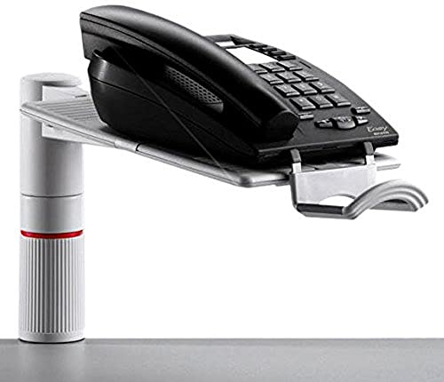 Novus PhoneMaster Schreibtisch Telefonhalterung lichtgrau, 26 x 17 x 14 cm
