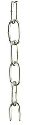 2m Chrome Open Link Chain - for Chandelier & Lighting - Small 20 x 10mm Link Size - Ch-1A