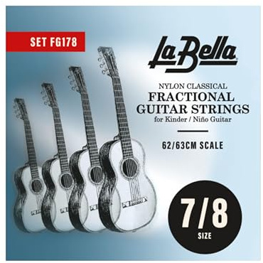La Bella FG178, Gitarrensaiten für 7/8 Größe Konzertgitarre/Kindergitarre
