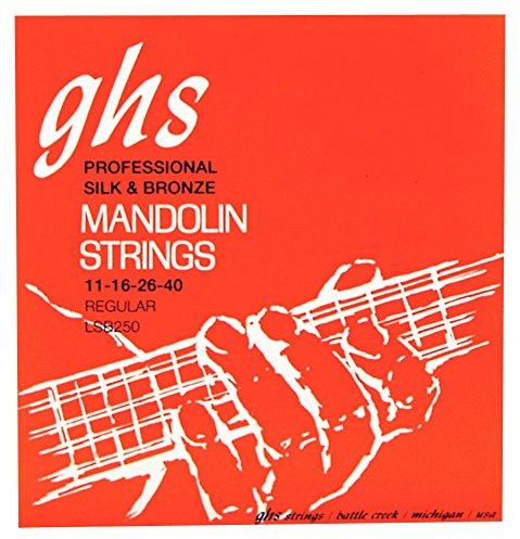 GHS Strings - Mandolin Strings - Silk & Bronze - Loop End - Regular Gauge - 011-040 - Model: LSB250 SET