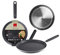 IBILI - Poêle à crêpes Inducta, 28 cm, Aluminium, Antiadhésif, Compatible avec l’induction, Noir