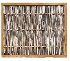 Weidenprofi Sichtschutz, Haselnusszaun Modell KOMFORT, Flechtzaun aus Hasel, Größe (BxH): 120 x 100 cm, massiver Holzrahmen 3,5 x 7 cm