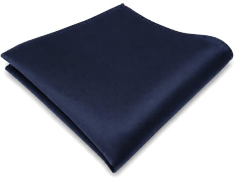 TigerTie Designer näsduk i enfärgad – kavalihandduk pochette näsduk – storlek 30 x 30 cm, Blå safirblå mörkblå, Einstecktuchgröße: ca. Länge 30 cm, Breite 30 cm