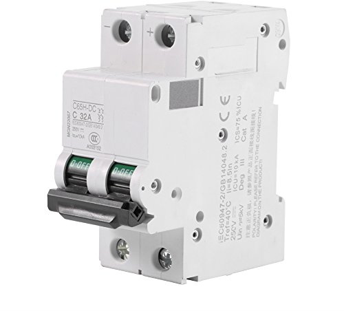 2P Leitungsschutzschalter 250 V für DC Solar Systeme mit DIN Schienenmontage 32 A