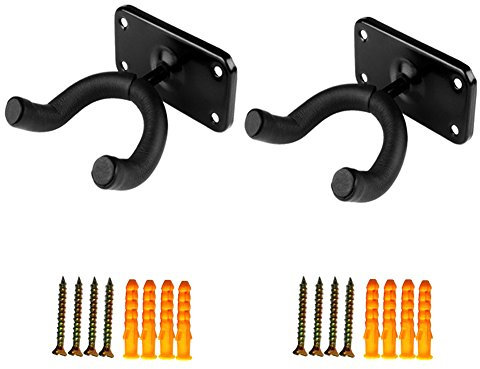 Wall Mounted Guitar Hanger Hook,Mandolin/Violin/Ukulele/Guitar Support Holder Stand Rack Square Base (2)