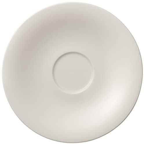 Villeroy & Boch New Cottage Basic Piattino da tè, Stoviglie in pregiato Premium 16 cm TAZZINE DA CAFFè IN PORCELLANA, Bianco, 16 x 16 x 2 cm