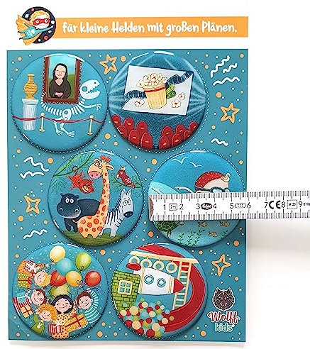 WOLFF KIDS Wochenplaner Set Freizeit & Belohnung I Aufgabenplaner 20 Magnete I Aufgabentafel magnetisch mit Belohnungssystem I Tagesplaner Kinder I Freizeitplaner Familie I Routinetafel