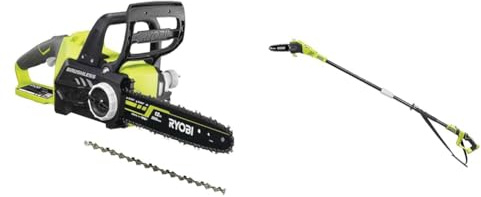 Bundle aus RYOBI 18 V ONE+ Brushless Akku-Kettensäge OCS1830 + RYOBI 18 V ONE+ Akku-Hochentaster OPP1820