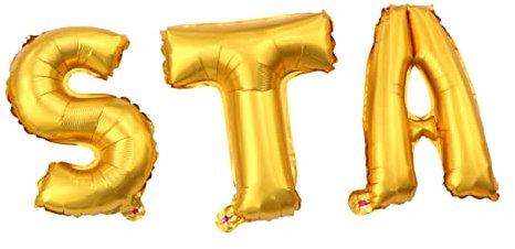 ibasenice Buchstaben Ballon Aus Aluminiumfolie Für Party Dekoration Goldfarbene Folienballons Mit Kreativem Festival Design Für Stilvolle Feste Und Feiern