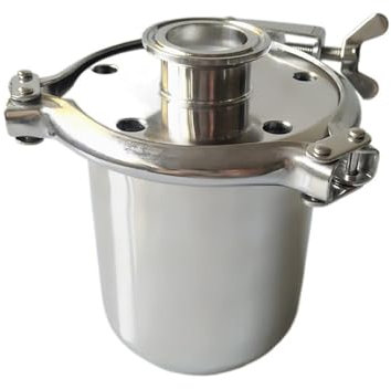 FALKIN Passend for 38 mm Rohr-Außendurchmesser x 1,5 Zoll, 2 Zoll Tri-Clamp, 2,5 Zoll, 5 Zoll Filter, Sanitär-Entlüfter, 304 Edelstahl, selbstgebraut (Color : 5 Inch Filter Long, Size : 76mm)