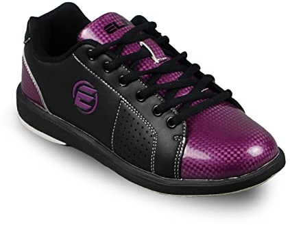 ELITE Women's Classic Black/Purple Bowling Shoes (Purple/Black, US Footwear Size System, Adult, Women, Numeric, Medium, 10)