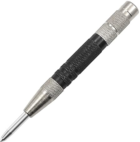 Knadgbft Poinçon pour le Travail Du Bois de 155 Mm, Localisateur Automatique de Poinçon Central, Brise-Vitre, Poinçon D'Échantillon Automatique, Outil Manuel Facile à Utiliser