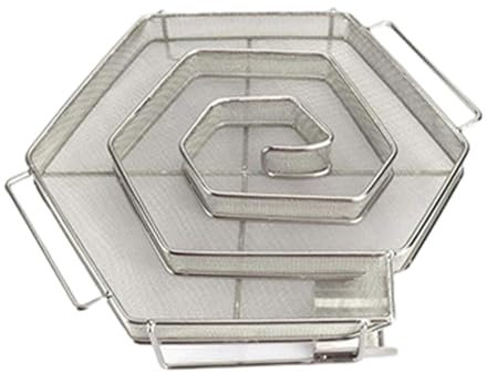 FINLALO Ahumador frío, laberinto en espiral de acero inoxidable, bandeja ahumadora de laberinto, accesorios de herramientas de cocina perfectos para ahumar carne caliente o fría, queso, pescado y