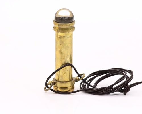 Brass Kaleidoscope | Mini Teleidoscope with Handmade Lampwork Glass Beads | 3 Inch Pocket Kaleidoscope | Old Brass Finish Kaleidoscopes Pendant Necklace Vintage Antique Nautical Gift for All Ages