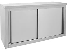 METRO Professional Gastro Wandhängeschrank GWCB1180 Edelstahlschrank mit 2 Schiebetüren, 180 x 40 x 65 cm, Silber (120 x 40 x 65 cm)