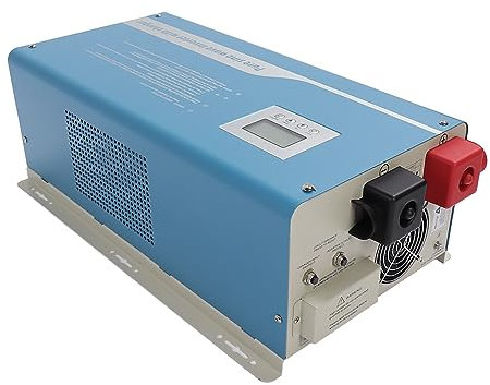 Onduleur à Onde Sinusoïdale 2000w, Chargeur LCD, Commutateur de Transfert Automatique, adapté aux Camping-Cars, Bateaux, Maisons, avec Batterie au Lithium (24V)