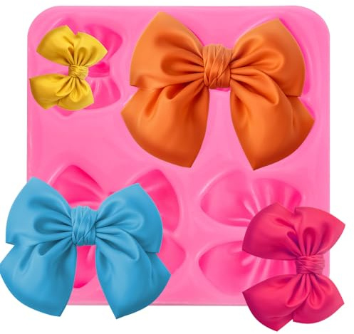 Fondant rosettformar bågar silikonform rosett chokladform för födelsedagsfest cupcake topper bröllop godis choklad gör-det-själv tårta dekorationsform