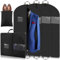 BUOAZR Lot de 3 Premium Housse Vêtements 100x60cm avec 1 Sac à Chaussures, Housse Vetement Voyage Pliable, Housse de Protection pour Vêtements anti Poussière Imperméables, Housse Costume Homme, Noir