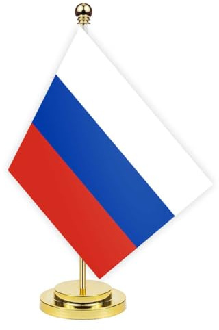 Russland Schreibtisch Flagge, 30cm großes kleines RussenRussen Banner im Freien, winziges Drucken Dekor für Büro Home Tisch desk Russia