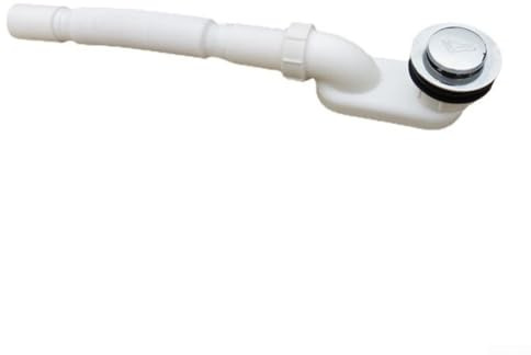 Besttoolifes Tuyaux de vidange pour baignoire, douche, profil bas, kit de siphon plat de 45 mm, flexible et autonome pour baignoire