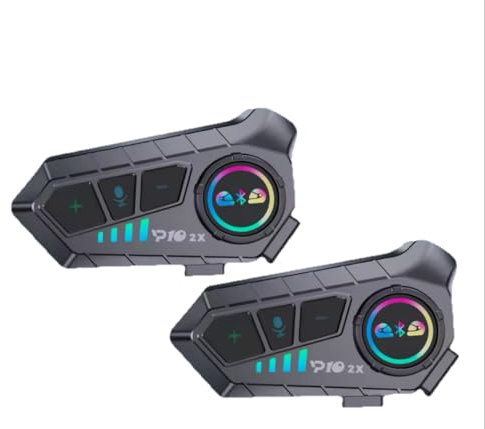 Generico Coppia interfono Casco Moto Bluetooth Microfono Morbido E Duro impermeabili Cancellazione del Rumore Musica Risposta automatica