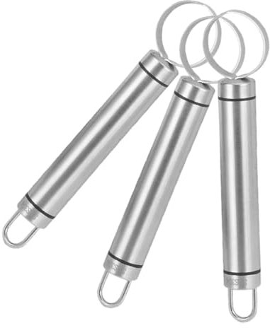 ULTECHNOVO 3 Piezas descorazonador removedor de corazón de Fruta Herramienta para descorazonar Frutas deshuesador de ciruelas Herramienta para deshuesar Aceitunas Acero Inoxidable 304 Plata