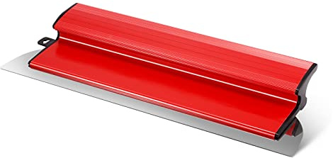 Wowlela Hoja de desnatado para paneles de yeso, espátula alisadora de paneles de yeso de 40 cm con mango en forma de Z, herramienta de acabado suave para paneles de yeso de acero inoxidable