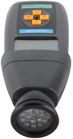 FTVOGUE Estroboscopio Digital DT2239B con Velocidad Ajustable y Alta Resolución para Tacómetro Fotoeléctrico, Tacómetros, Material ABS