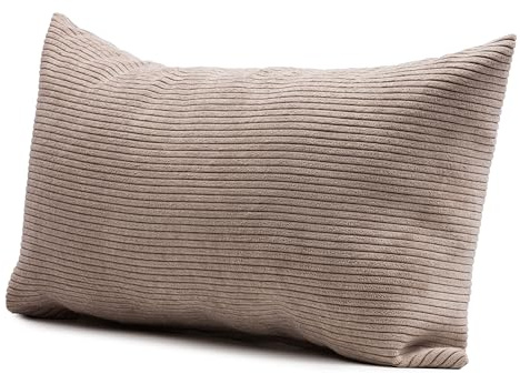 Gözze - Kissen Capri, Dekokissen in Feincord-Optik, Weiches Sofakissen mit Füllung, 100% Polyester, 30 x 50 cm - Taupe