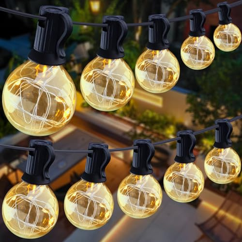 MYCARBON Led Lichterkette Glühbirnen, 13,5M Lichterkette Outdoor | mit Stecker, Wasserdicht, 36er Birne für Innen, Außen Garten, Zimmer, Weihnachten, Terrasse, Hochzeiten, Partys Warmweiß