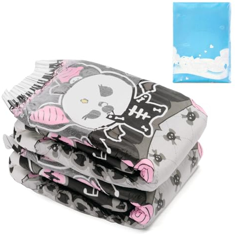 LittleForBig Ultra Saugstark 7000 ml Erwachsenen Gedruckten Windeln 2 Stück - Goth Brat (XL)