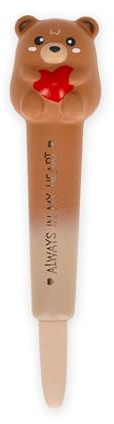 LEGAMI - Squeezies Anti-Stress Gel Pen, Teddy Bear Motif, Schreibwaren zum Schreiben, Entspannen und Konzentrieren, superweich, schwarze Tinte, Spitzen¬durchmesser 0.5 mm