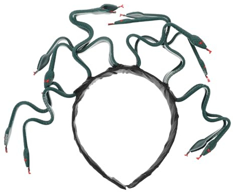 Medusa Schlangen Stirnband Grün aus Kunststoff für Cosplay