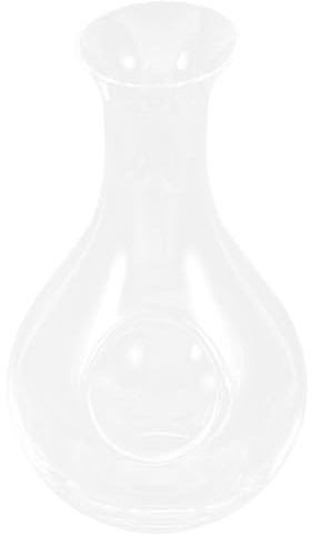 MUSISALY Iced Sake Decanter 385Ml Japanese Crystal Glass Inclined Mouth Wine Carafe with Ice Chamber for Chilled Wine Serving at Home and Restaurant