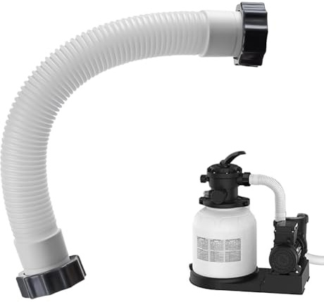 Aoreun Manguera de Repuesto para Bombas de Piscina, Juego de Manguera y Tuercas para Piscina, para Bomba de Piscina Enterrada, Manguera de Repuesto para Piscina de 1,5 Pulgadas de Diámetro