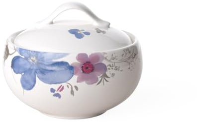 Villeroy und Boch Mariefleur Gris Basic Zuckerdose, Premium Porzellan, weiß/bunt