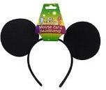 2 X NEW BLACK FELT MICKEY MOUSE EARS ON HEAD BAND