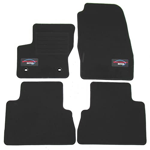 TN AZ Classic Logo TN Textilmatte passend für Ford C-Max Grand C-Max Baujahr 2010-2013 I mit ovalen Befestigungen in der Fahrermatte