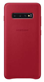 SAMSUNG EF-VG975LREGWW Custodia in Pelle per S10+, Rosso