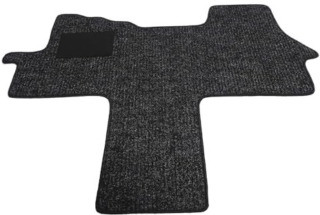 Mertex Automatte Autoteppich kompatibel mit Ducato Jumper II Boxer II 250 seit Bj. 2006 Robust 1614-R-A (schwarz, Fahrerhausteppich)