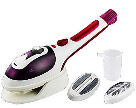 Ferro da Stiro Verticale Portatile Mini Travel Stiratrice a Vapore Verticale Vaporizzatori da Viaggio Cloth Steamer di Dressing Piroscafo Rimuovere Le Rughe Sterilizzare per Casa e Viaggio 800W,Viola