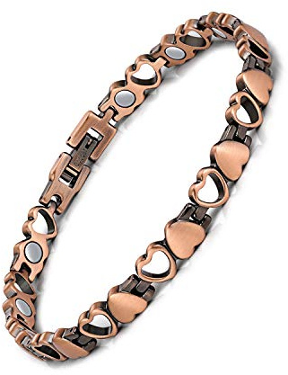 Jeracol Kupfer magnetarmband damen,armband damen mit ultrastarken Magneten zur Linderung von Arthritis, verstellbare Größe mit Entfernungswerkzeug und Geschenkbox,Energetix